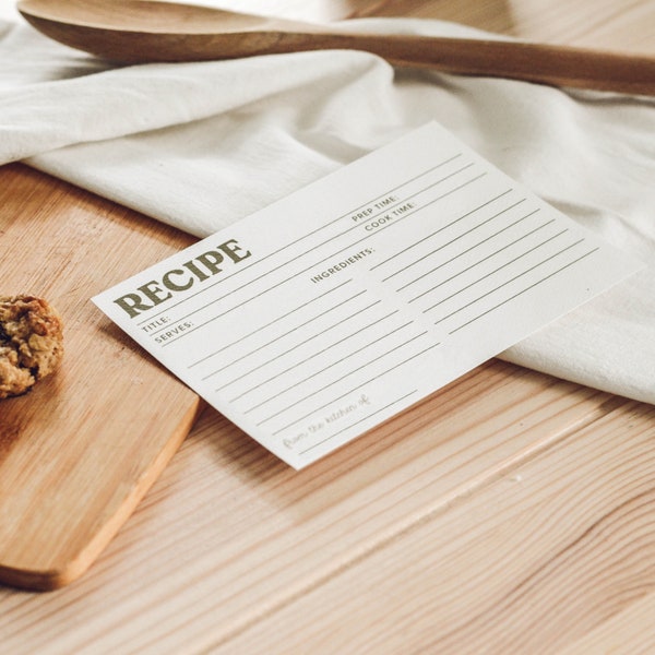 Pdf Recipe Template - Etsy