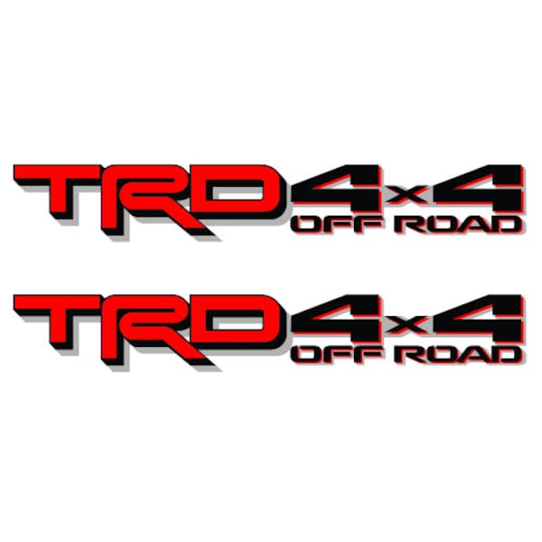 2X GOLD HOOK TRD 4x4 Off Road Decals for Toyota Tundra New Model Truck, Replacement Stickers, Die-Cut, Self-Adhesive (Black, Red, Silver)