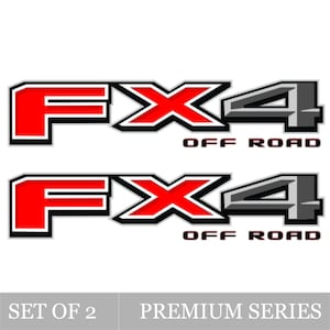 2X GOLD HOOK FX4 Off Road Decals for New Model Ford F150 Truck, Replacement Bedside Stickers, Die-Cut, Self-Adhesive Vinyl (OEM)