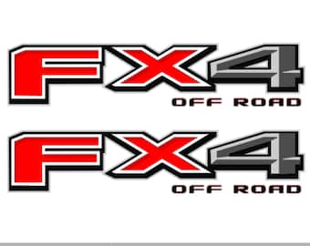 FX4 Off Road Decal Ford F-150 F-250 F-350 (2015-2023) Gray Red OEM-Style Bedside Replacement