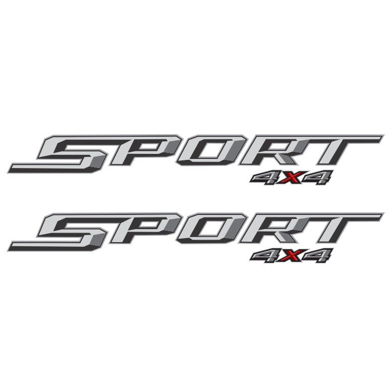 Sport 4x4 Decals, Replacement Bedside Stickers, Compatible With Ford ...
