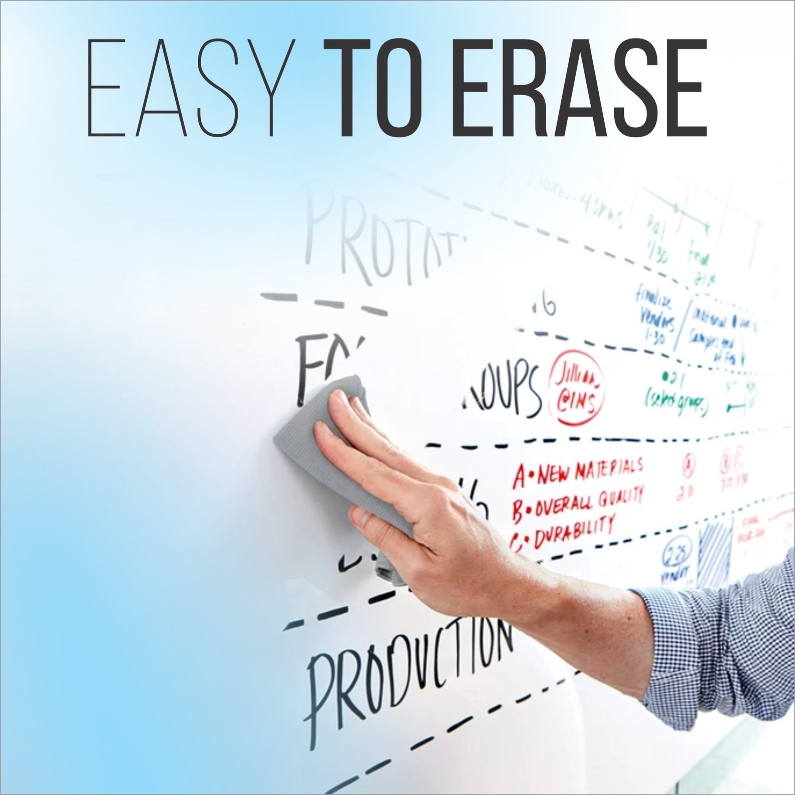 Selfadhesive Whiteboard Wall Sticker 24 X 48 Etsy