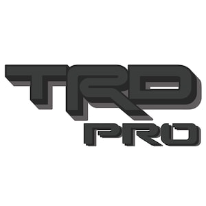 2024 2025 Toyota Tacoma vinyl decals TRD PRO, Replacement Stickers, Set of 2, Premium Series (Metallic Finish) Charcoal