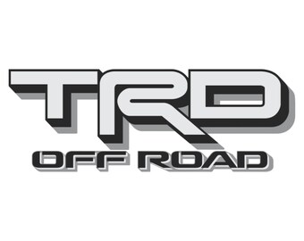 Gray TRD Off Road Decal Toyota Tacoma (2016-2023) Peel & Stick Replacement Set of 2