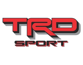 Black Red TRD Sport Decal Toyota Tacoma (2024-2025) Peel & Stick Replacement Set of 2