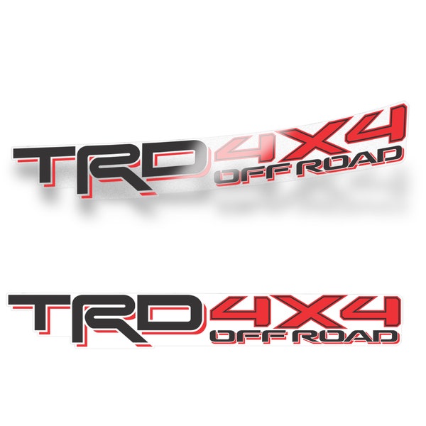 TRD 4x4 Off Road Decals for Toyota Tacoma: Elevate Your Truck's Adventure-Ready Look, Matte Finish, Black and Red