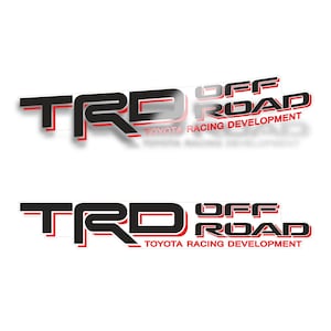 TRD Off Road Decals for Toyota Tacoma: Elevate Your Truck&#39;s Adventure-Ready Look, Matte Finish, Black and Red