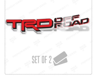 Black Red TRD Off Road Decal Toyota Tundra (2022-2025) Replacement Pair