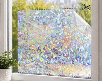 Rainbow Window Film, Custom Cut to Size - Direct Sun Prism Effect
