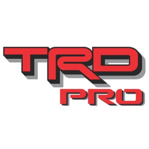 2024 2025 Toyota Tacoma vinyl decals TRD PRO, Replacement Stickers, Set of 2, Premium Series (Metallic Finish) Red