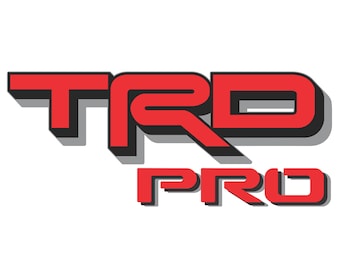 Red TRD Pro Decal Toyota Tacoma (2024-2025) Metallic Replacement Set of 2
