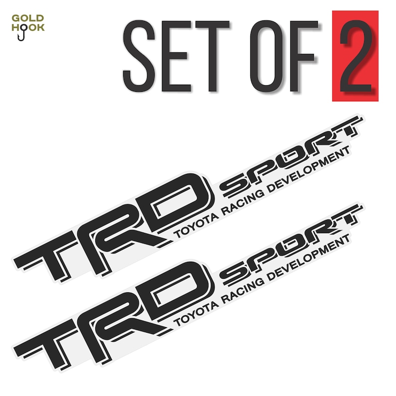 Trd Racing Lettering TRD Sport Decal Toyota Tacoma Tundra (2005-2021) Black Replacement Set ...