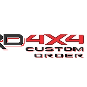 Custom order, TRD 4x4 Off Road Decals for Toyota Tacoma: Elevate Your Truck's Adventure-Ready Look, Matte Finish, Black and Red