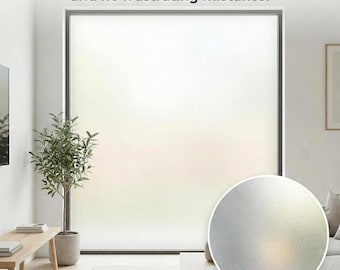 Custom Cut Privacy Window Film – Removable Self-Adhesive Glass Covering – UV Protection & Heat Control for Bathroom, Home Office