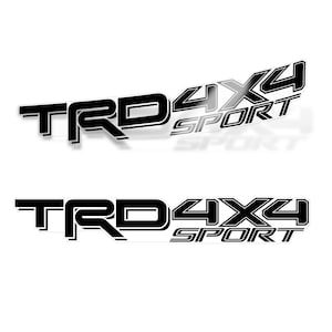 TRD 4x4 Sport Decals for Toyota Tacoma and Tundra, Bedside Replacement Sticker, Matte Finish, Black, Set of 2 from Gold Hook TM