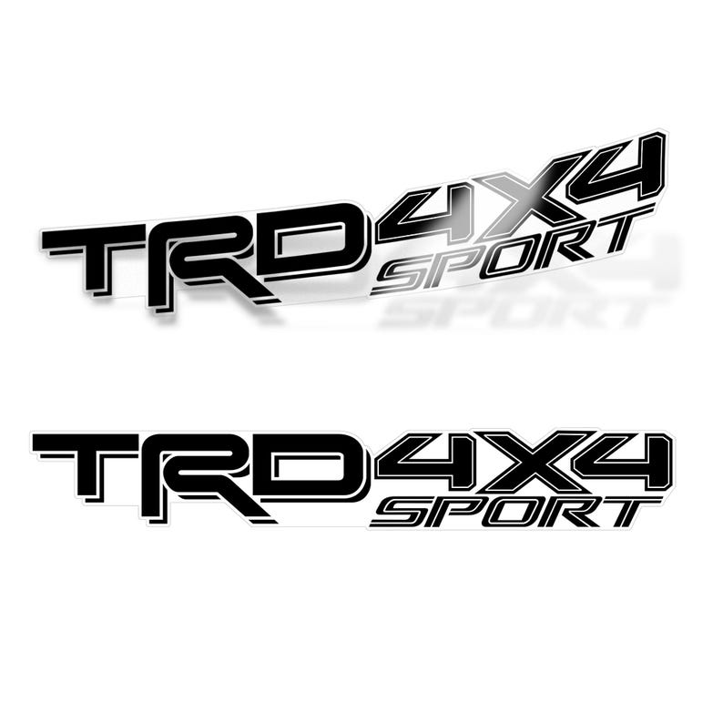 May include: Black and white decal with the text "TRD 4X4 SPORT" in a bold, stylised font.