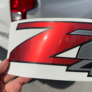 2014 2015 2016 2017 Chevy Silverado 4X4 Bed Side Decals (MATTE BLACK) Set Of 2 E - Foto 2