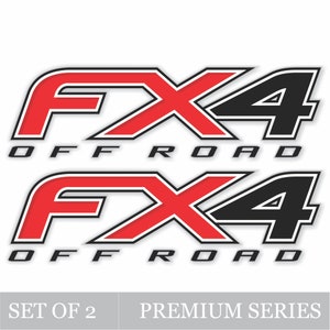 GOLD HOOK FX4 Off Road Decals and Stickers for Ford Truck F150 F250 F350 F450 (2012-2016) Super Duty (Set of 2) (Black, Red, Silver)