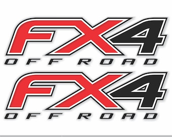 FX4 Off Road Black Red Decal Ford F-250 F-350 (2012-2016) Super Duty Replacement Bedside Sticker