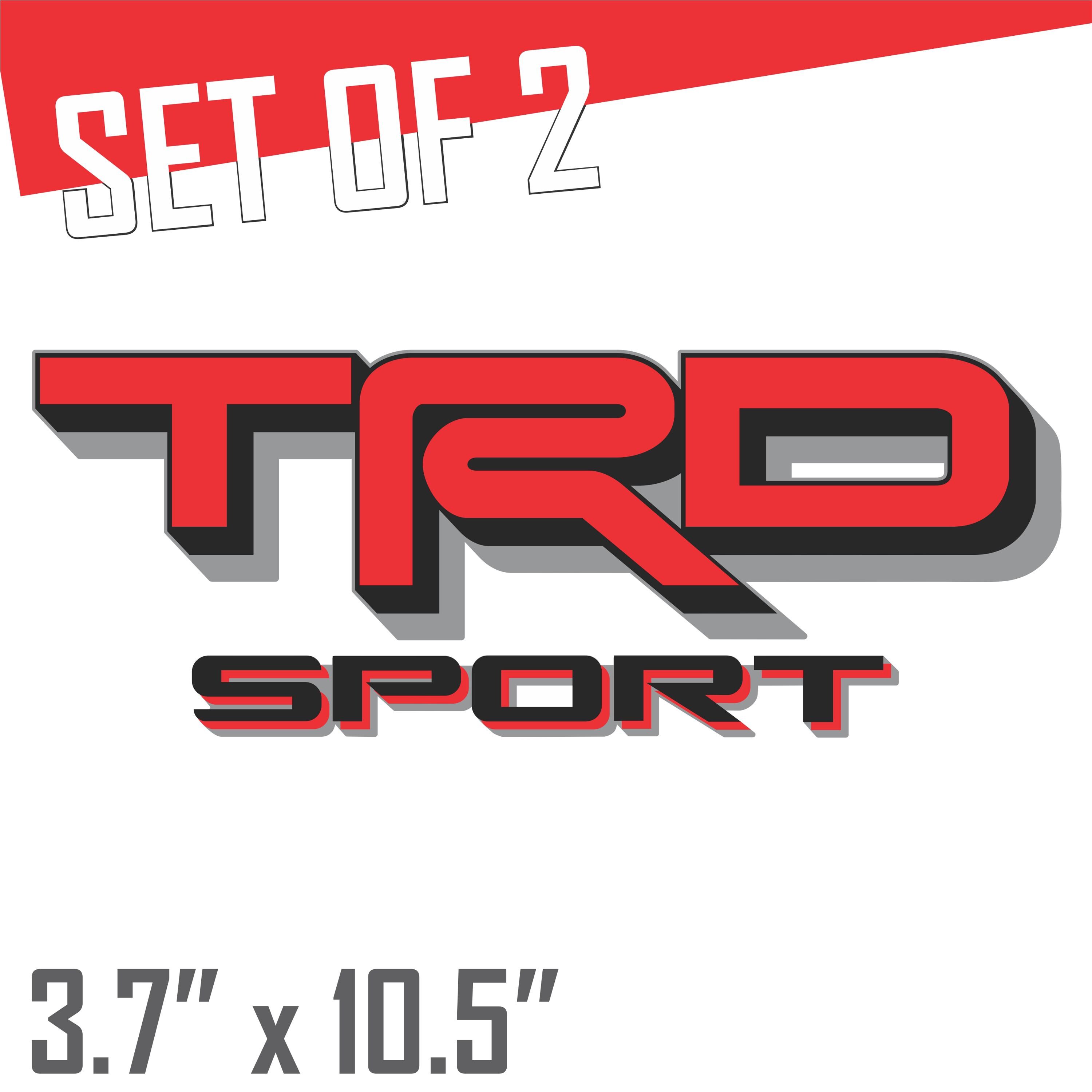 TRD 4x4 Sport Decal Stripe Kit For 2017 Tacoma Tundra Toyota Truck Red Black Vinyl Sticker