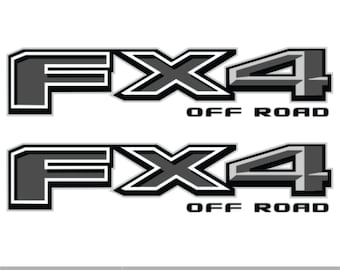 FX4 Off Road Decal Black Gray Ford F-150 F-250 F-350 (2015-2023) Blackout Replacement Sticker