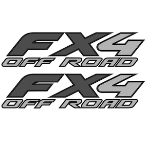 FX4 Off-Road Decals Kit, Compatible with Ford F150 F250 F350 F Truck (1997-2010), Bed Side Replacement Stickers (Gray, Metallic Finish)