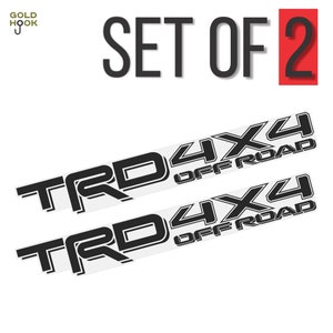 May include: Set of two black vinyl decals with the text "TRD 4X4 OFF ROAD" in a bold, stylized font.