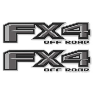 FX4 Off Road Decal Replacement Sticker F150 Bedside F Truck Super Duty F250 F350 F450 (2015-2018) Premium Series (Gray, Metallic Finish)