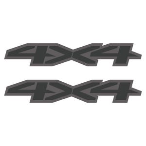 Naklejki GOLD HOOK 4x4 do Chevroleta Silverado, zapasowe naklejki na klapę bagażnika, seria Premium (wykończenie metaliczne), zestaw 2 szt. (czarne)