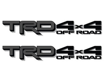 2X GOLD HOOK TRD 4x4 Off Road Decals for Toyota Tundra New Model Truck, Replacement Stickers, Die-Cut, Self-Adhesive (Black, Gray, Silver)