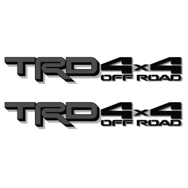 2 adesivi GOLD HOOK TRD 4x4 Off Road per camion Toyota Tundra nuovo modello, adesivi di ricambio, fustellati, autoadesivi (nero, grigio, argento)
