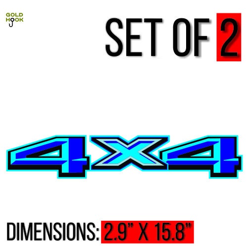 Panda 4x4 Adesivi 4x4 METALLIC GOLD Per Carrozzeria Ford F150, F-250, Ranger - Set Decalcomanie Adesivi Super Duty - Foto 7