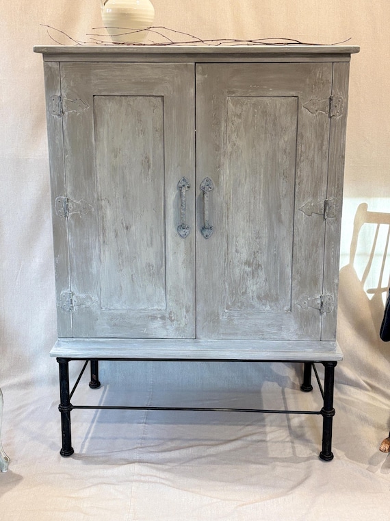 Painted, distressed, armoire/storage, cabinet