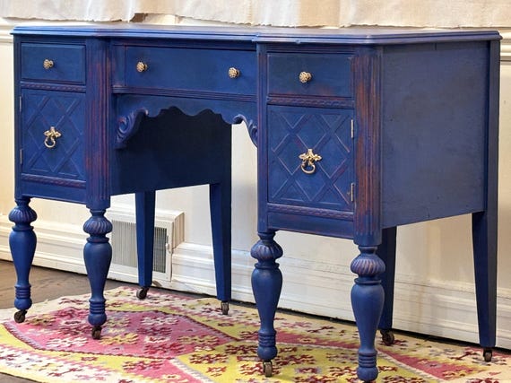 Solid antique painted desk.