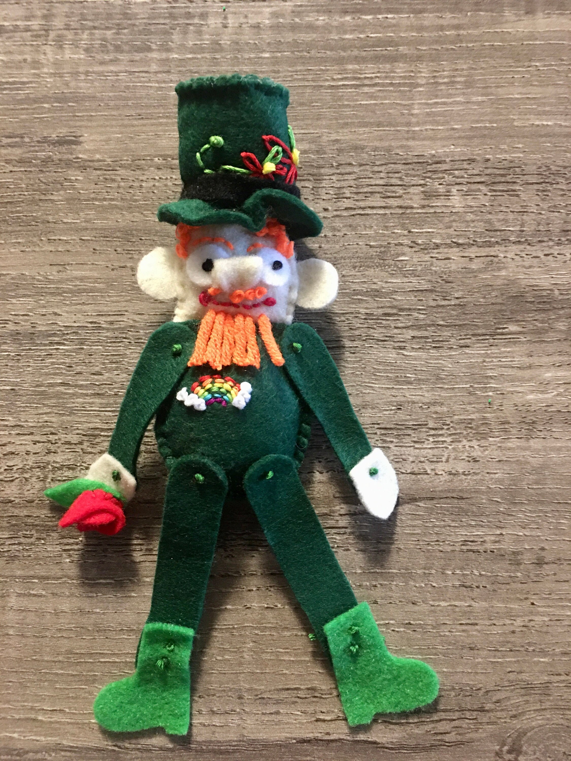 Felt Leprechaun Doll Etsy