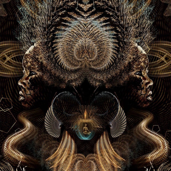 Tableau Psyart,digital, psychedelic Visionary Art, ethnic, fractal design, sacred geometry
