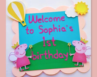 Personalised Peppa Pig /& George Kids Bedroom Door Sign Plaque