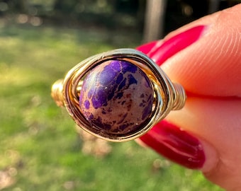 Purple Jasper Ring