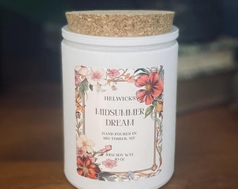 Midsummer Dream Candle: Pink Suede Soy Wax Candle - 10 oz