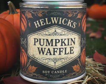 Halloween Candle Two Pack, Apple Cider and Donut, Pumpkin Waffle, Soy Candle