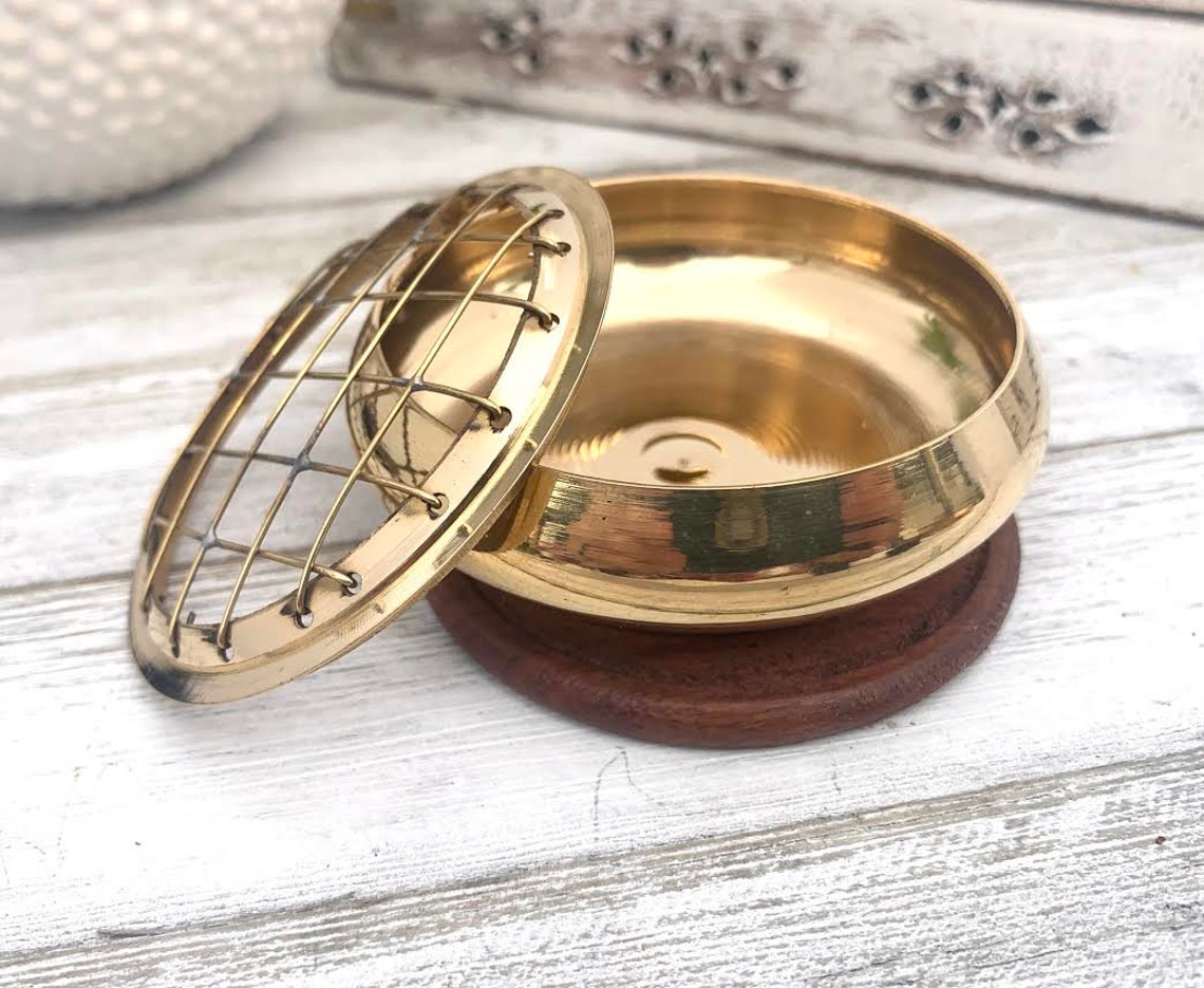 Silver or Brass Screen Incense Burner Resin Incense Burner Etsy
