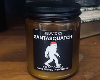 SantaSquatch Balsam Fir Soy Candle - Holiday Wooden Wick Candle