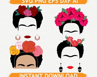 Download Frida Kahlo Svg Etsy PSD Mockup Templates