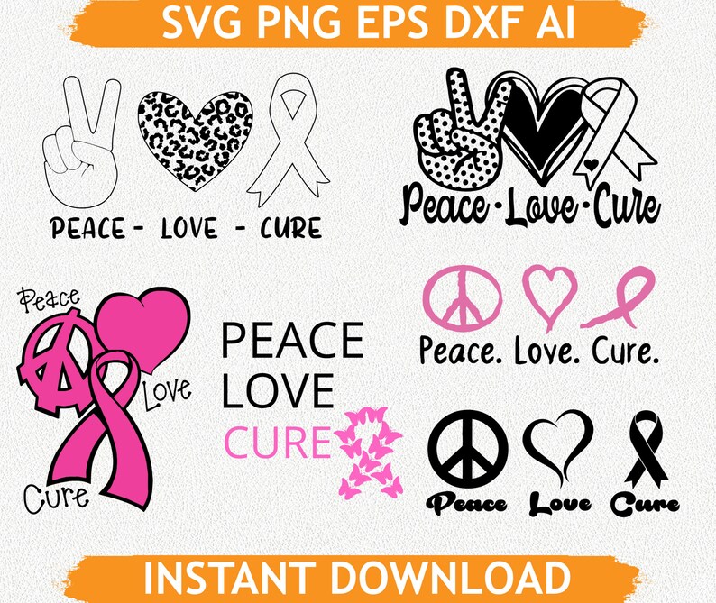 Free Free 298 Peace Love Cure Svg Free SVG PNG EPS DXF File