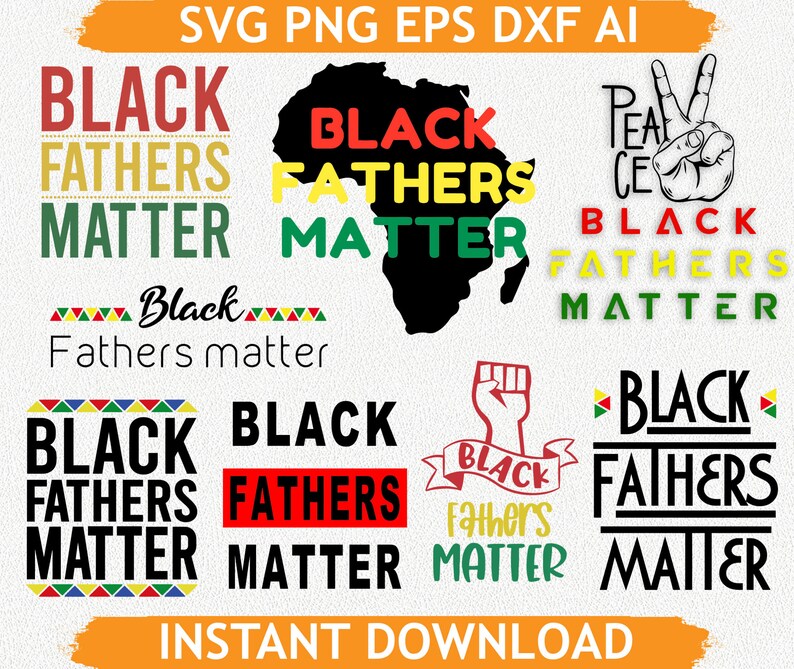 Download Black fathers matter svg eps dxf ai Silhouette Vector File ...
