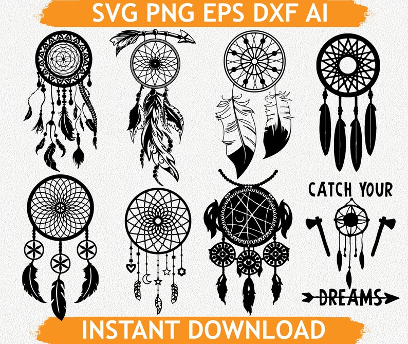 Download Dream Catcher SVG Monogram Dreamcatcher svg Cricut eps | Etsy
