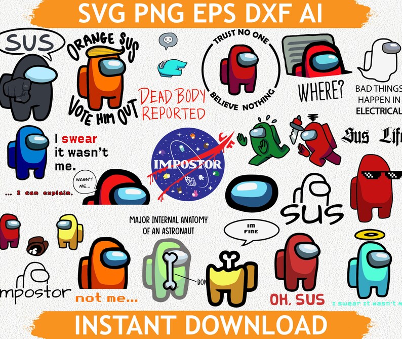 Download Big bundle astronaut svg Cricut eps png dxf ai | Etsy