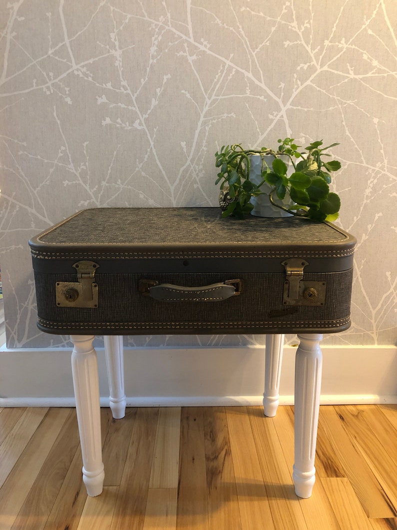Vintage Travel Joy Suitcase Table. Etsy