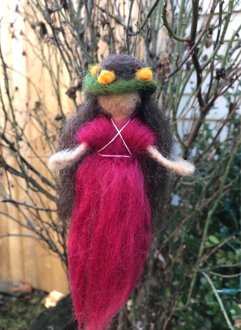Needle felted woodland fairy