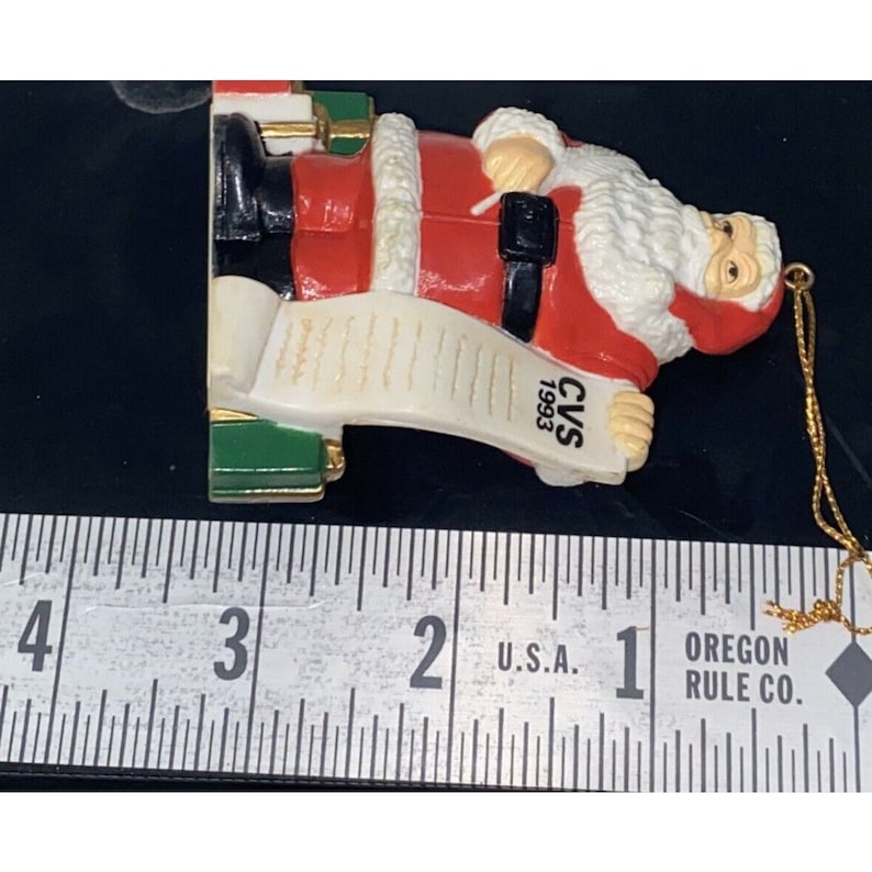 Lot 5 Vintage CVS Christmas Ornaments 90s Santa Claus Bear Etsy